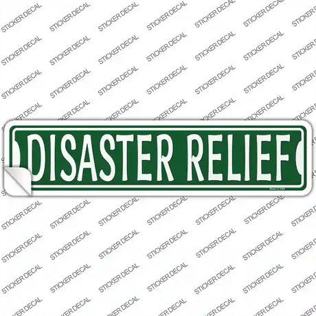 Disaster Relief Novelty Narrow Sticker Decal