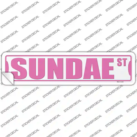 Sundae St Novelty Narrow Sticker Decal