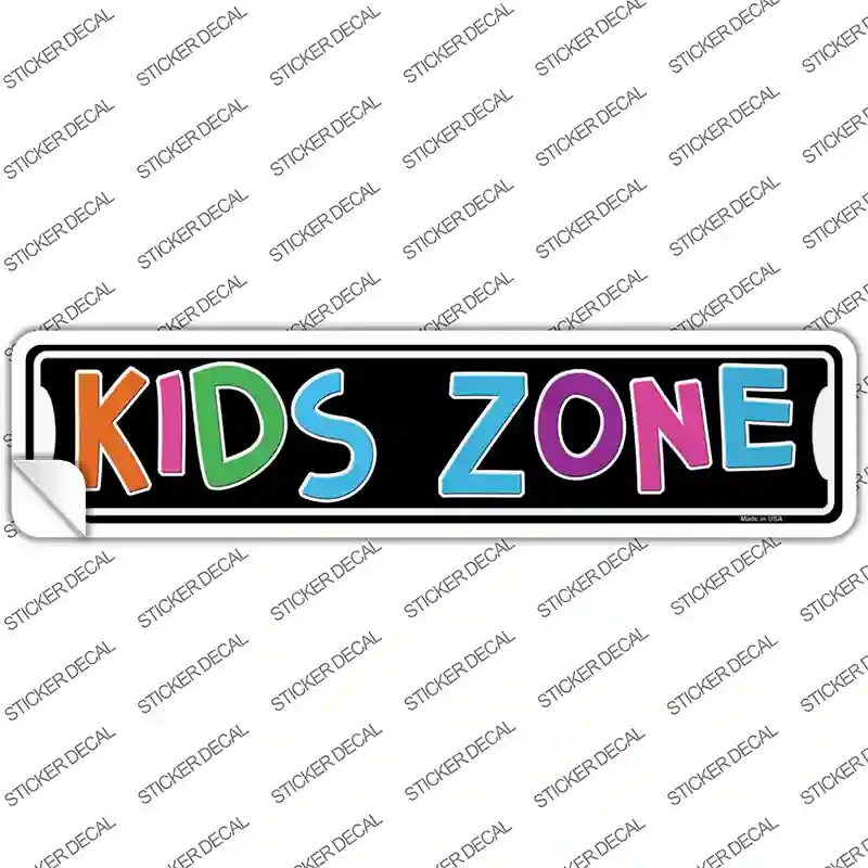 Kids Zone Novelty Narrow Sticker Decal