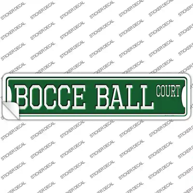 Bocce Ball Court Novelty Narrow Sticker Decal