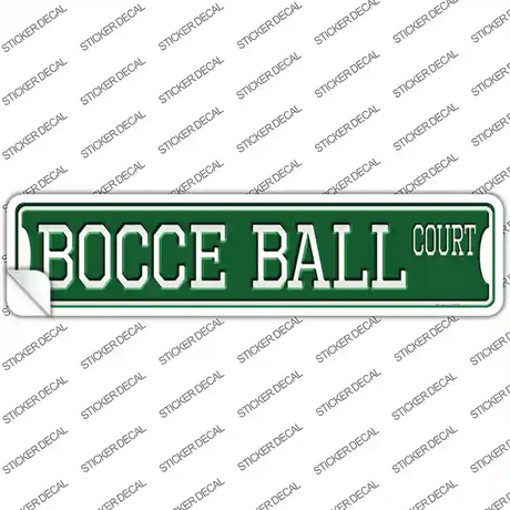 Bocce Ball Court Novelty Narrow Sticker Decal