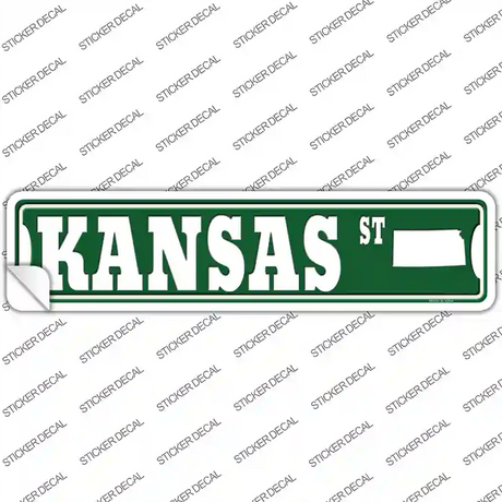 Kansas St Silhouette Novelty Narrow Sticker Decal