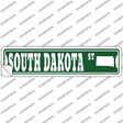 South Dakota St Silhouette Novelty Narrow Sticker Decal