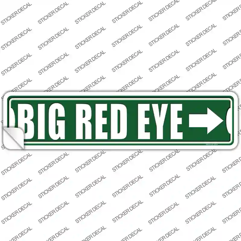 Big Red Eye Novelty Narrow Sticker Decal