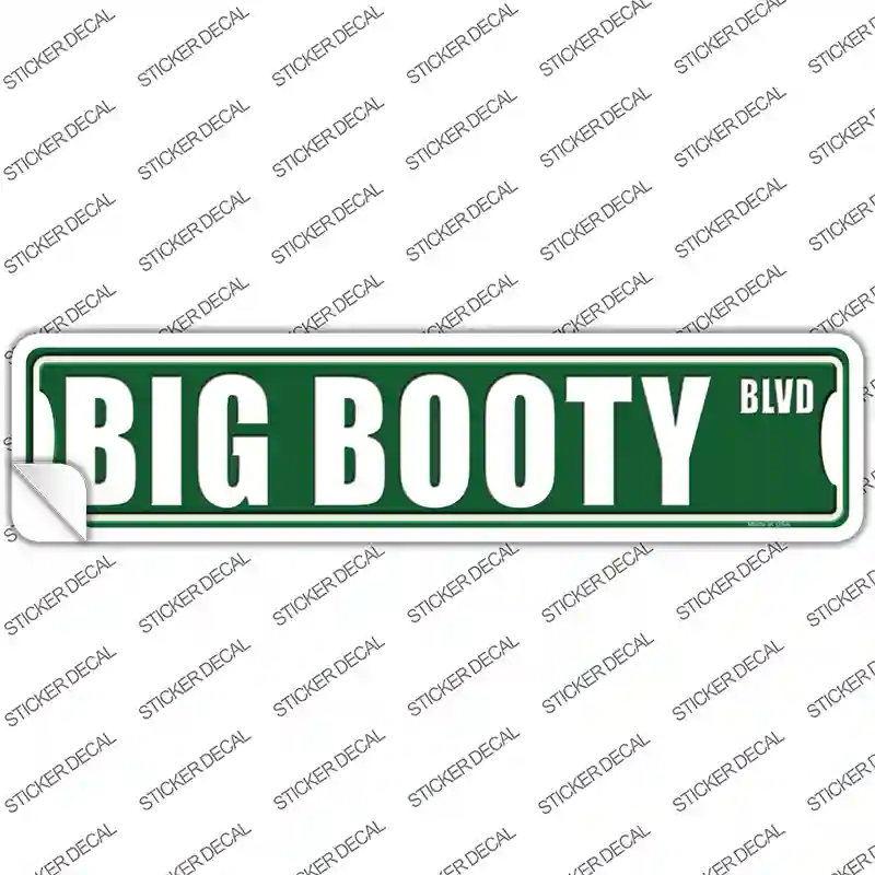 Big Booty Blvd Novelty Narrow Sticker Decal