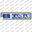 Kansas Outline Novelty Narrow Sticker Decal
