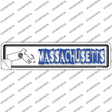 Massachusetts Outline Novelty Narrow Sticker Decal