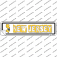 New Jersey Outline Novelty Narrow Sticker Decal