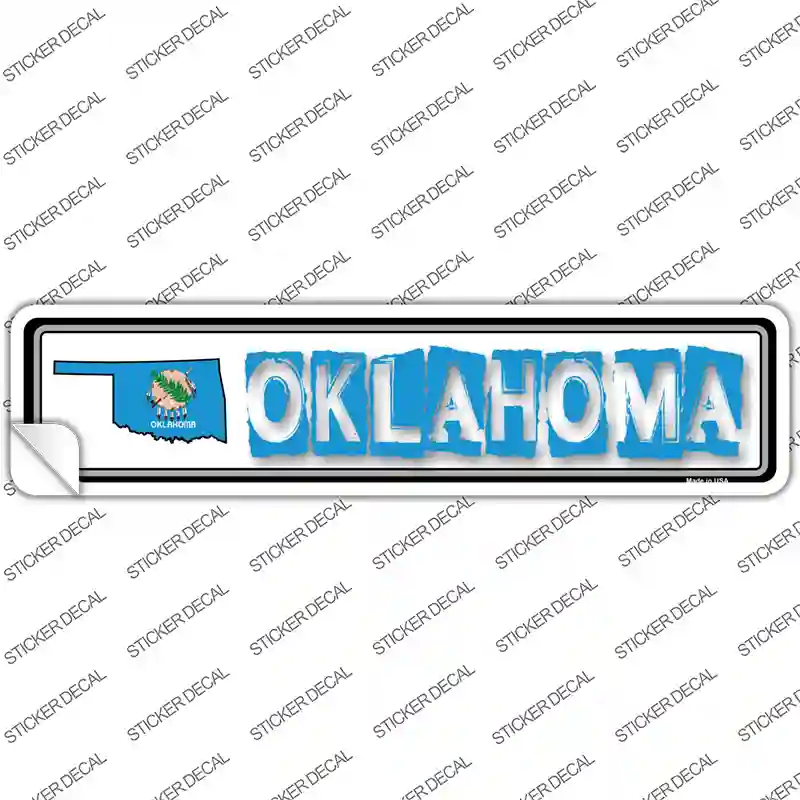 Oklahoma Outline Novelty Narrow Sticker Decal