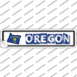 Oregon Outline Novelty Narrow Sticker Decal