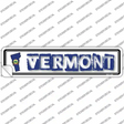 Vermont Outline Novelty Narrow Sticker Decal