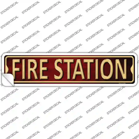 Fire Station Novelty Narrow Sticker Decal