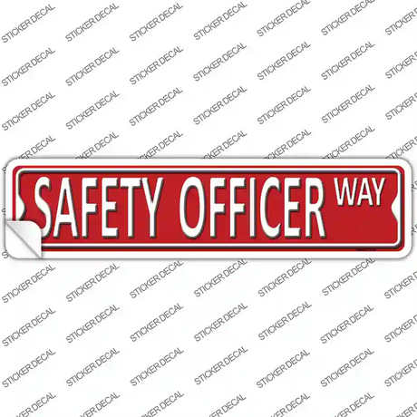 Safety Officer Way Novelty Narrow Sticker Decal