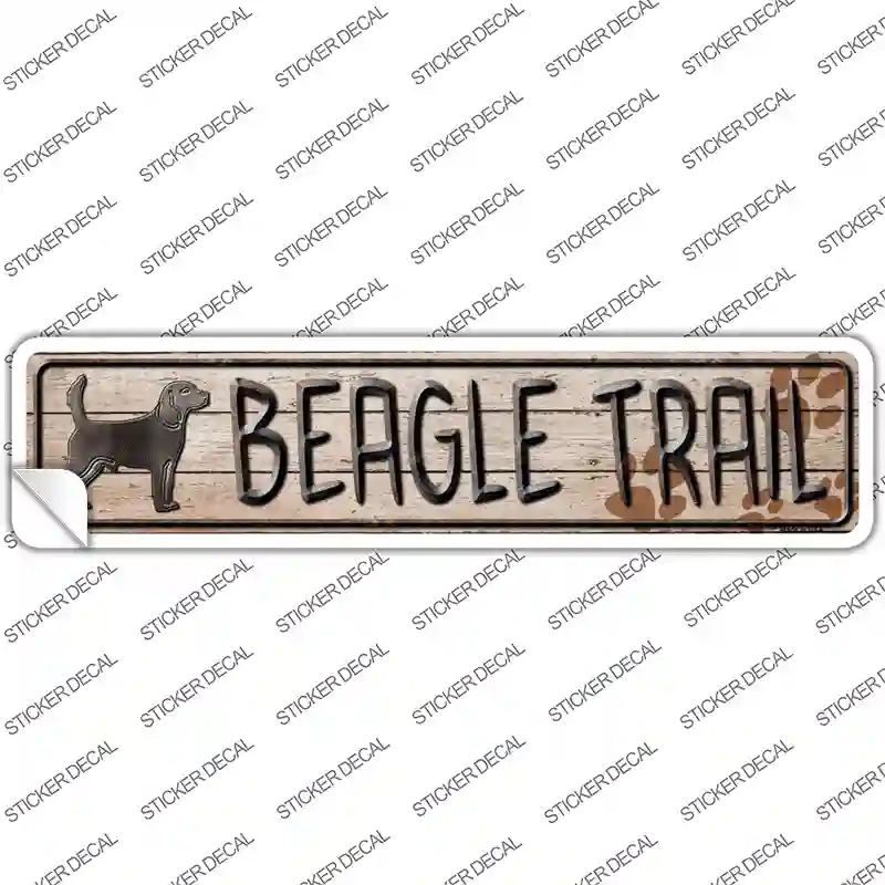 Beagle Trail Novelty Narrow Sticker Decal