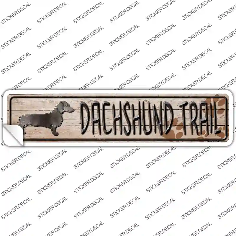 Dachshund Trail Novelty Narrow Sticker Decal