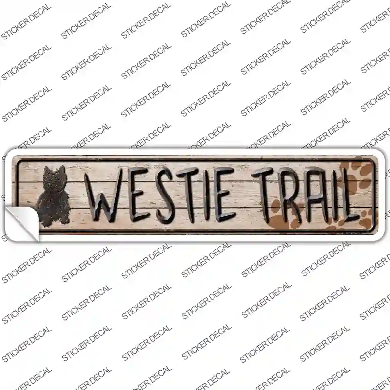 Westie Novelty Narrow Sticker Decal
