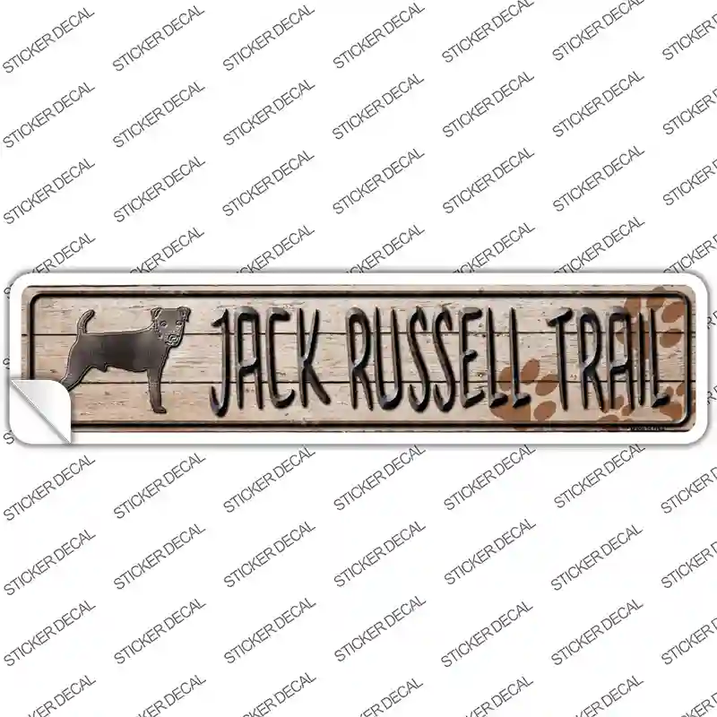 Jack Russell Trail Novelty Narrow Sticker Decal