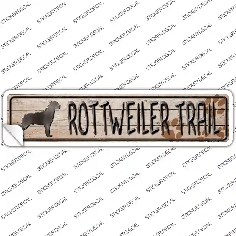 Rottweiler Trail Novelty Narrow Sticker Decal