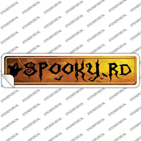 Spooky Road Novelty Narrow Sticker Decal