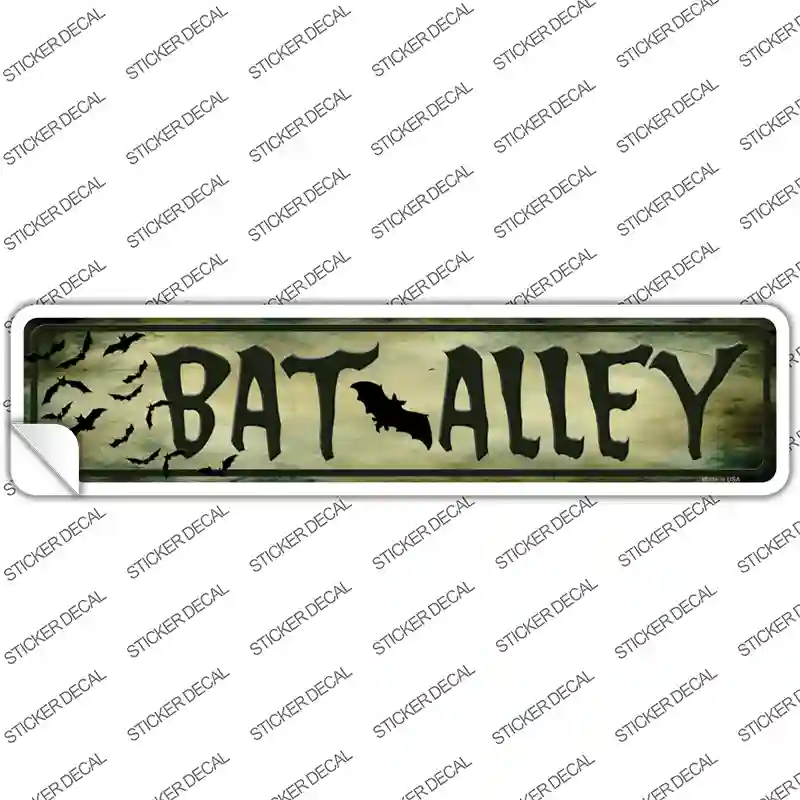 Bat Alley Novelty Narrow Sticker Decal