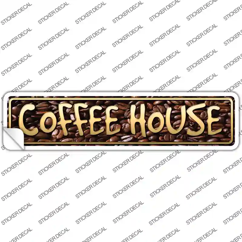 Coffee House Novelty Narrow Sticker Decal