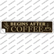 Life Begins After Coffee Novelty Narrow Sticker Decal