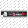 Coffee And Donuts Novelty Narrow Sticker Decal