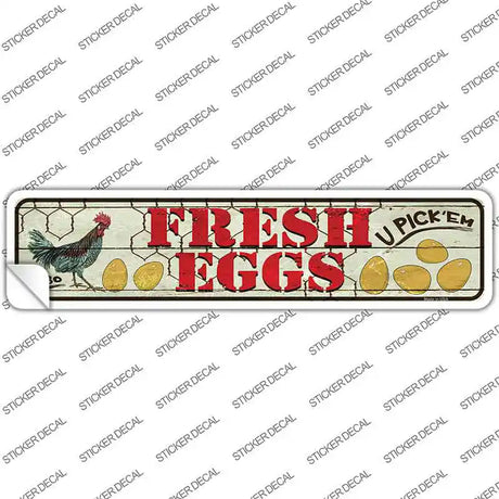 Fresh Eggs Novelty Narrow Sticker Decal