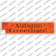 Autumn Greetings Novelty Narrow Sticker Decal