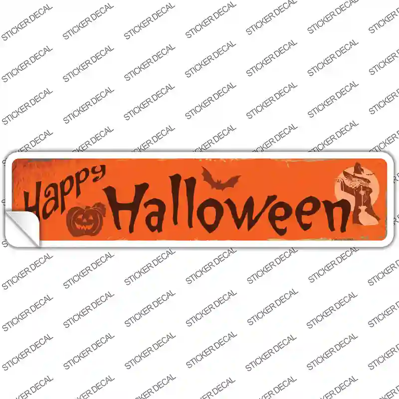 Happy Halloween Novelty Narrow Sticker Decal