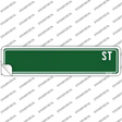 Green Street Blank Novelty Narrow Sticker Decal