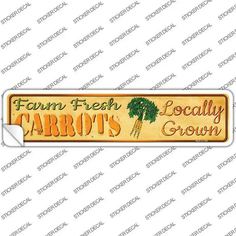 Farm Fresh Carrots Novelty Narrow Sticker Decal