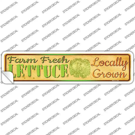 Farm Fresh Lettuce Novelty Narrow Sticker Decal