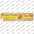Farm Fresh Peaches Novelty Narrow Sticker Decal
