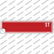 Red Street Blank Novelty Narrow Sticker Decal