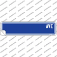 Blue Avenue Blank Novelty Narrow Sticker Decal