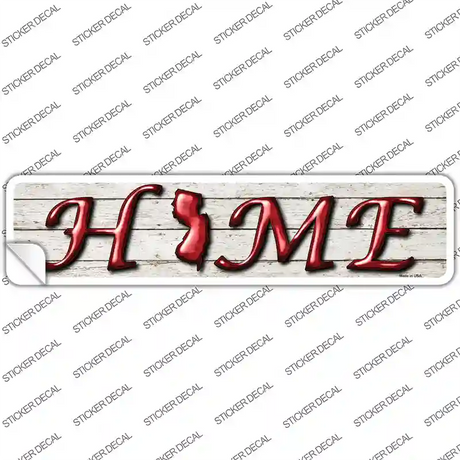 New Jersey Home Outline Novelty Narrow Sticker Decal