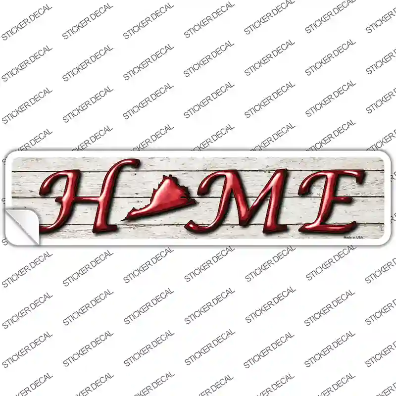 Virginia Home Outline Novelty Narrow Sticker Decal