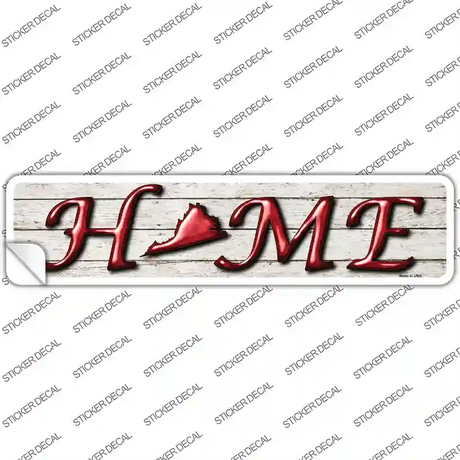 Virginia Home Outline Novelty Narrow Sticker Decal