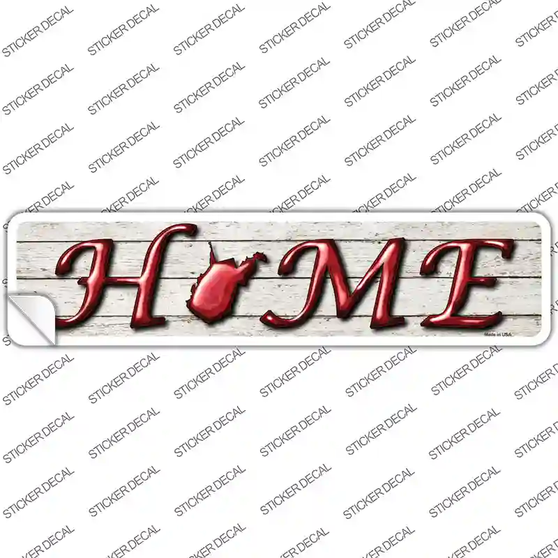 West Virginia Home Outline Novelty Narrow Sticker Decal