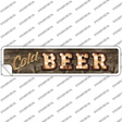 Cold Beer Bulb Lettering Novelty Narrow Sticker Decal