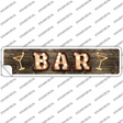 Bar Cocktails Bulb Lettering Novelty Narrow Sticker Decal