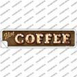 Hot Coffee Bulb Lettering Novelty Narrow Sticker Decal