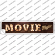 Movie Night Bulb Lettering Novelty Narrow Sticker Decal