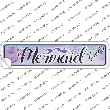 Mermaid Zone Novelty Narrow Sticker Decal