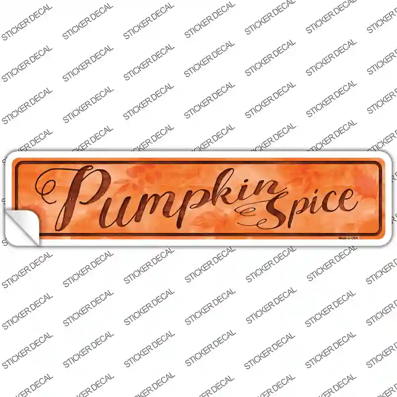 Pumpkin Spice Novelty Narrow Sticker Decal