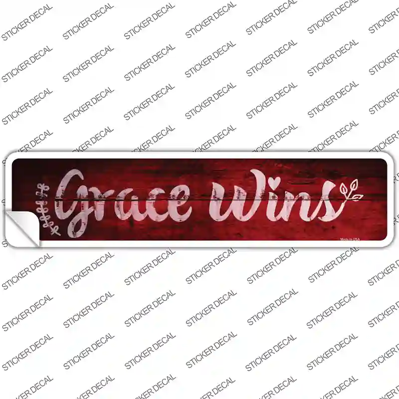 Grace Wins Novelty Narrow Sticker Decal