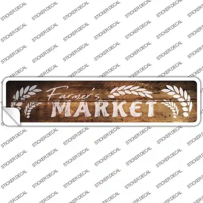 Farmers Market Novelty Narrow Sticker Decal