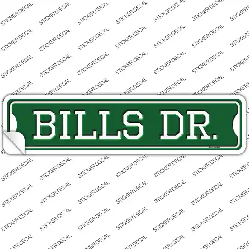 Bills Dr Novelty Narrow Sticker Decal