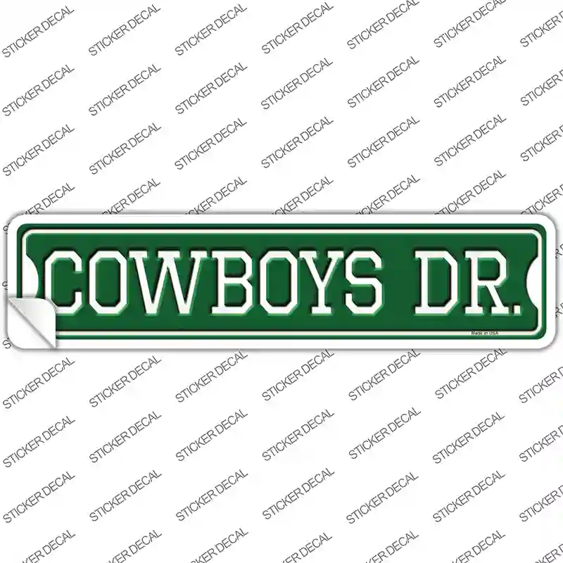 Cowboys Dr Novelty Narrow Sticker Decal